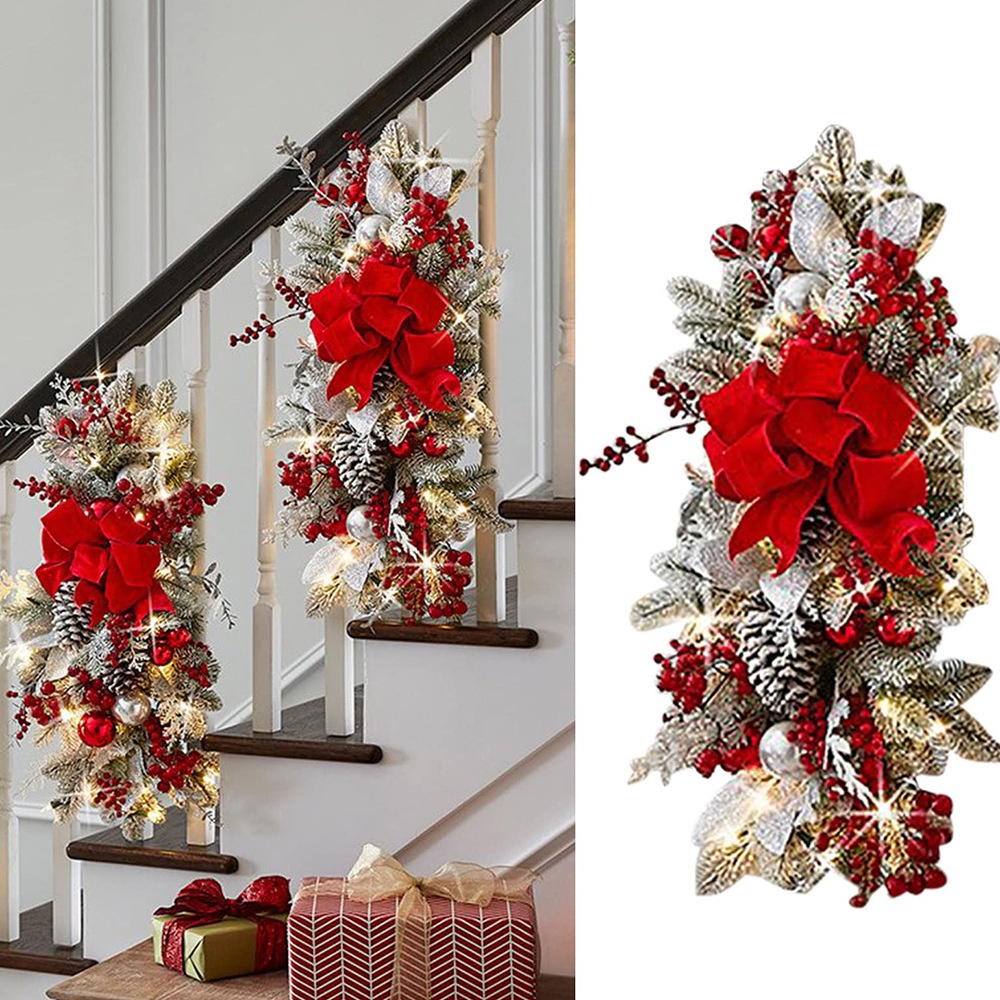 Christmas,Friendship Gifts,Thank You,Christmas Staircase Garland – Staircase Decorative Hangings